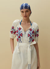 Ovs Midi Dress With Ethnic Embroidery